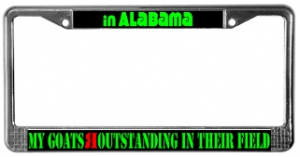 State License Plate Frames for goat owners